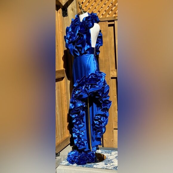 🆕 BRONX & BANCO 🧿 NWOT Aurora Cobalt Blue Gown, Sz XL / US 10 - Picture 12 of 16